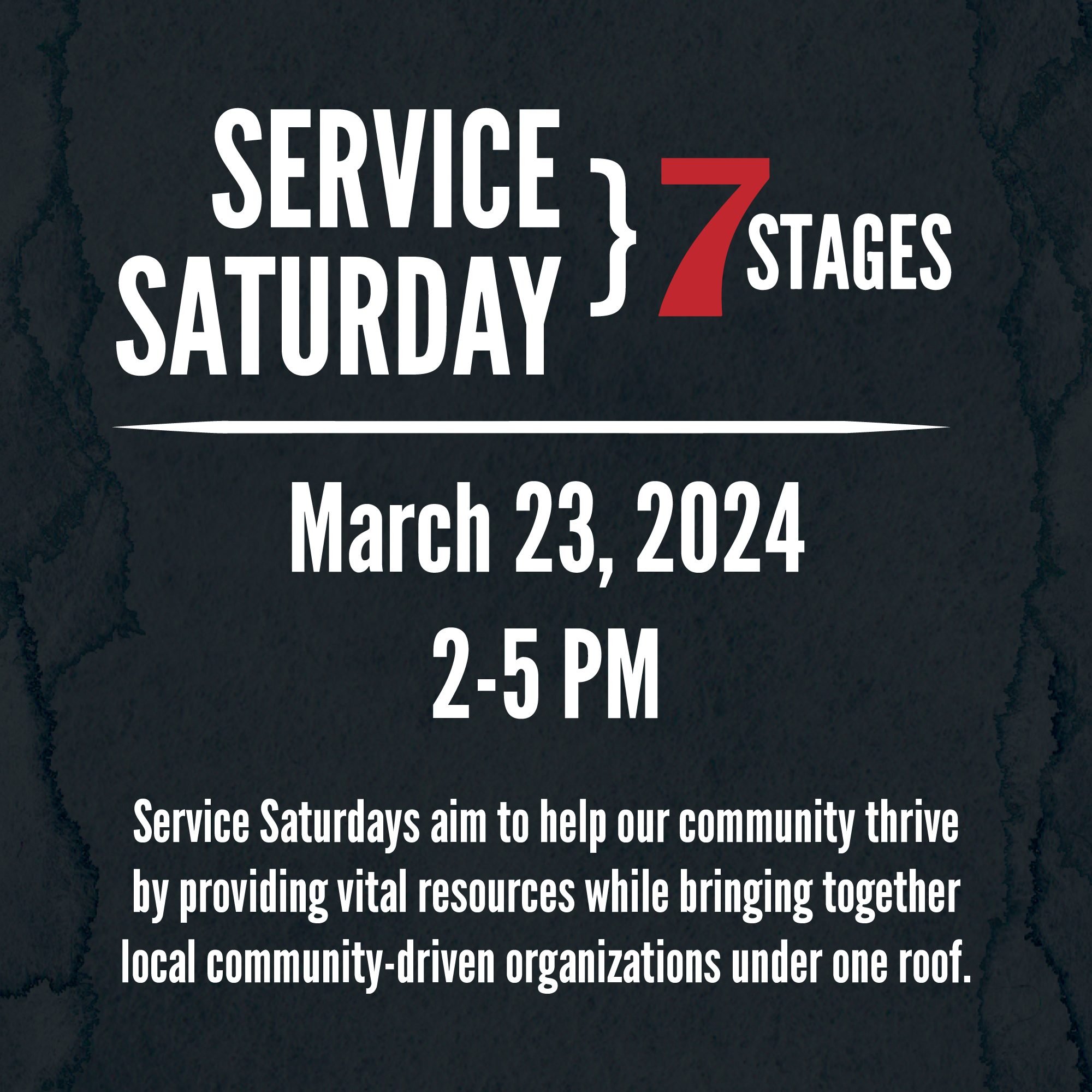 Service Saturday at 7 Stages March 23, 2024.