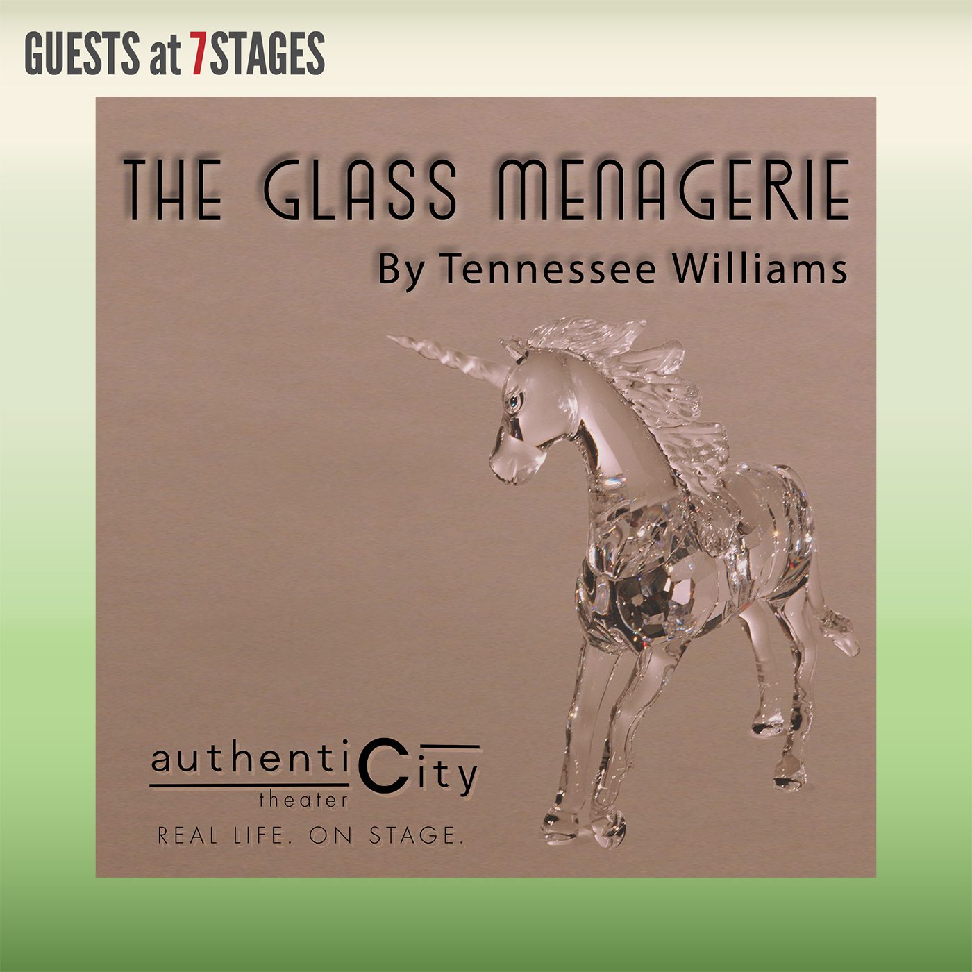 The Glass Menagerie by Tennessee Williams. Authenticity Theater. Real Life. On stage.